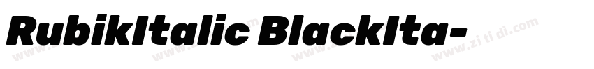 RubikItalic BlackIta字体转换
